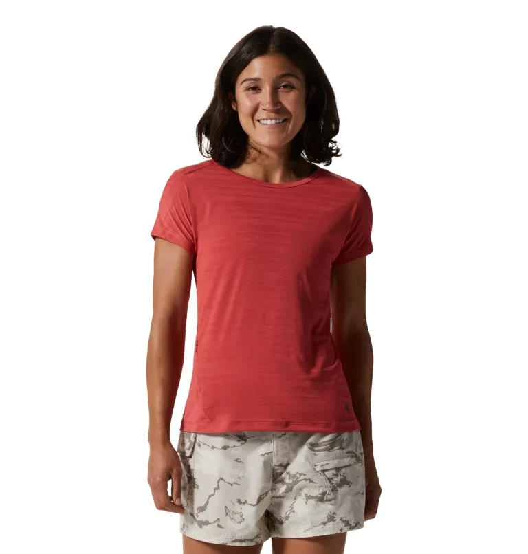 Discount 🎁 Mountain Hardwear Women's Mighty Strip Short Sleeve Tee 🥰 3 Mountain Hardwear Women's Mighty Strip Short Sleeve Tee