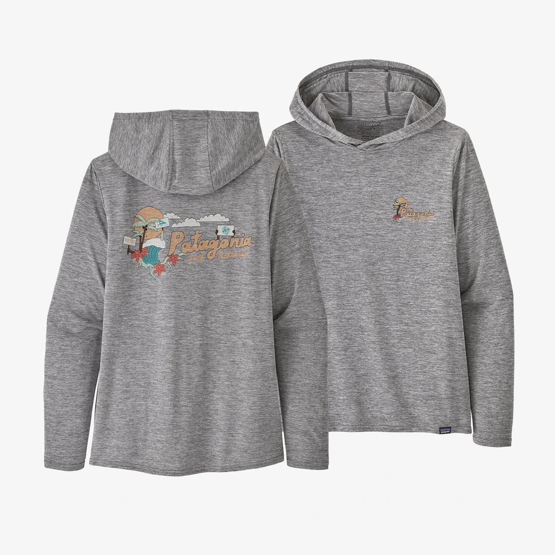 Brand new 🔔 Patagonia 🔥 Women's Capilene Cool Daily Graphic Hoody ⌛ 7 Patagonia Women's Capilene Cool Daily Graphic Hoody