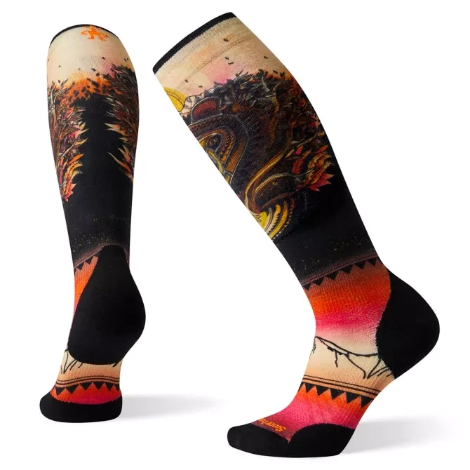 Cheap 🎁 Smartwool Women's PhD Ski Light Elite Print Socks 🌟 3 Smartwool Women's PhD Ski Light Elite Print Socks