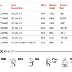 Non-locking Carabiners Wild Country Helium 3.0 Wiregate Carabiner - All Colors